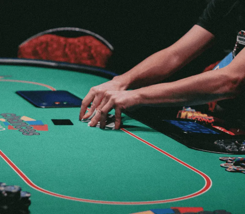 Strategic user making calculated moves at a digital poker table